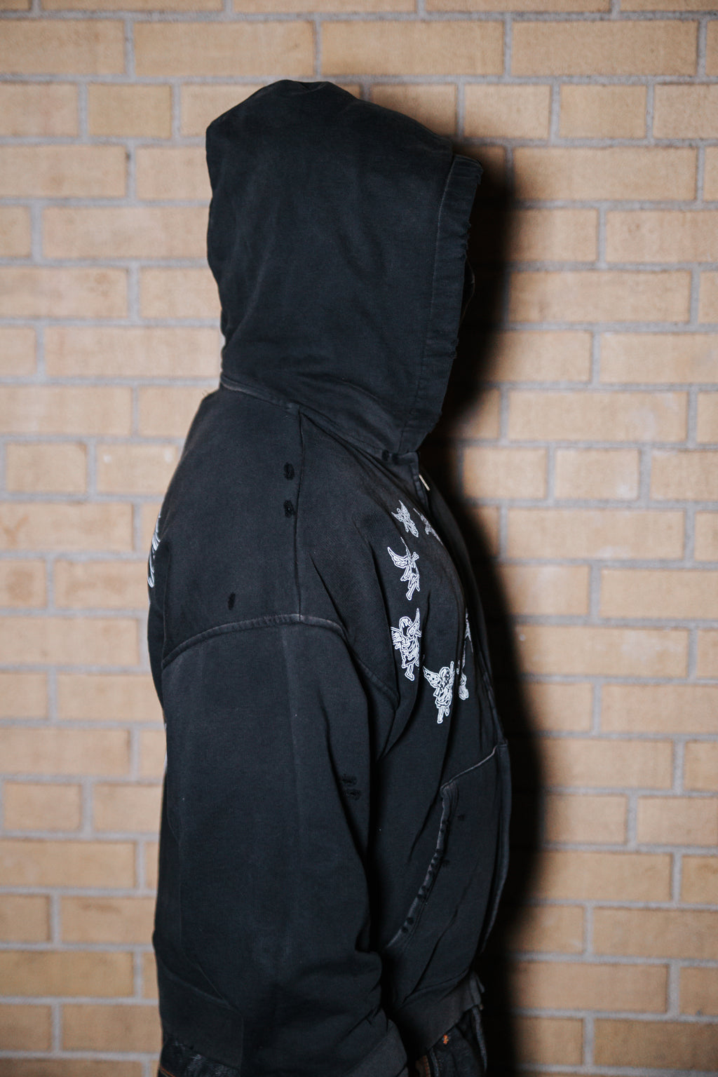 Hand-Distressed Sun-Fade hoodie