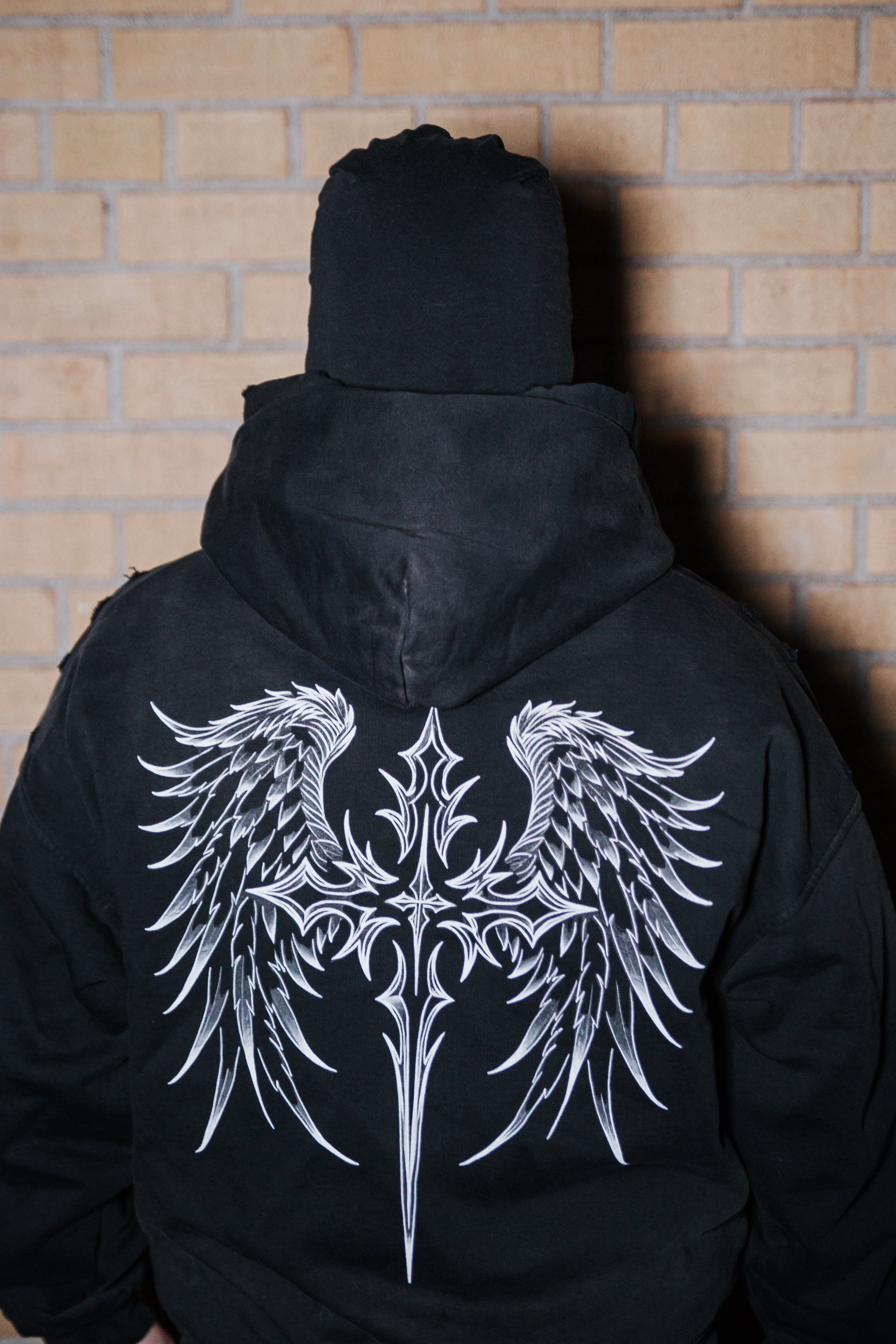 Hand-Distressed Sun-Fade hoodie