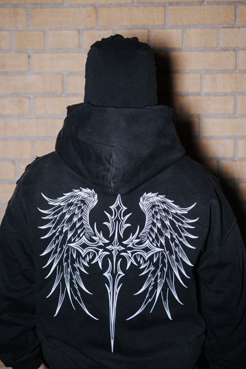 Hand-Distressed Sun-Fade hoodie