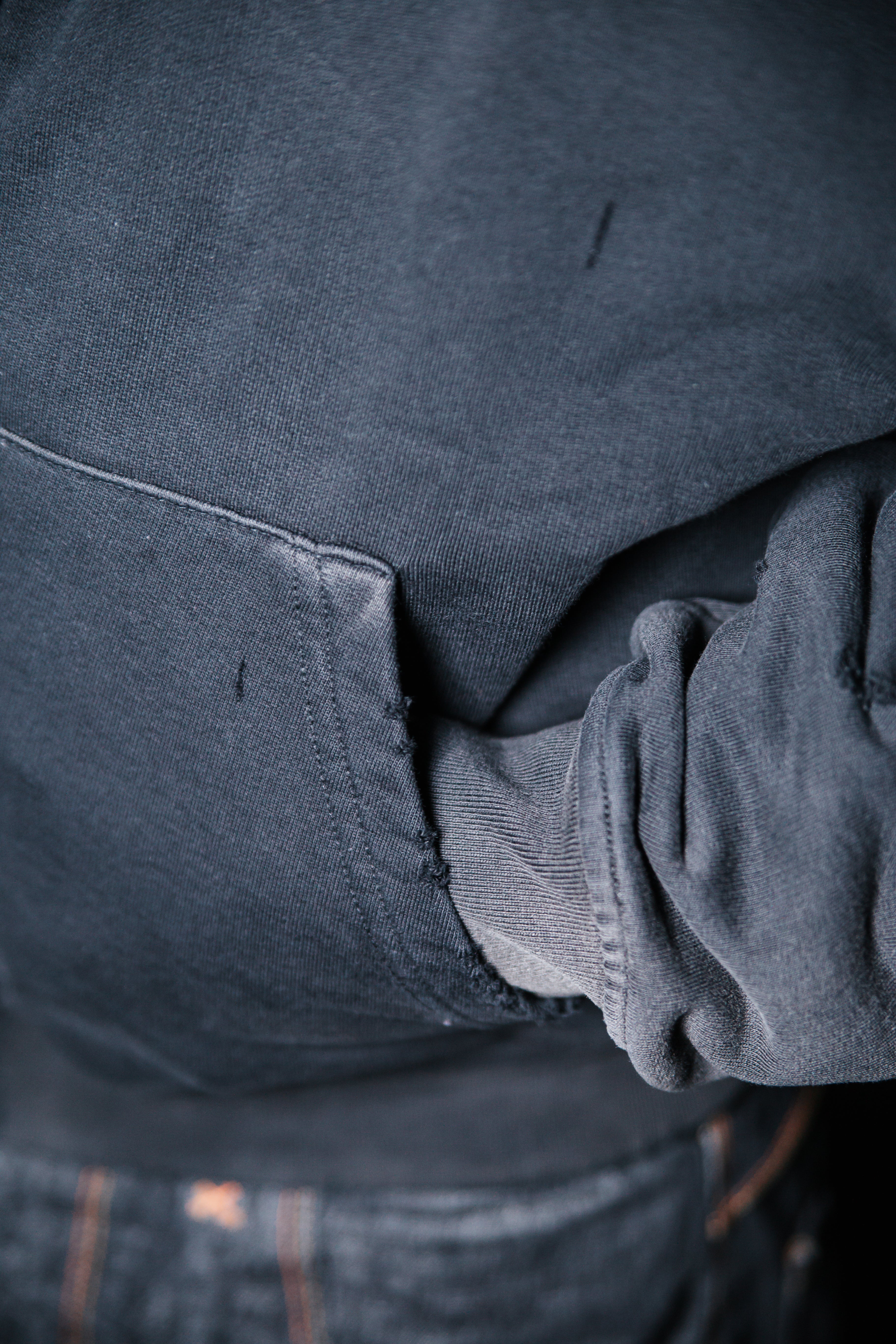 Hand-Distressed Sun-Fade hoodie